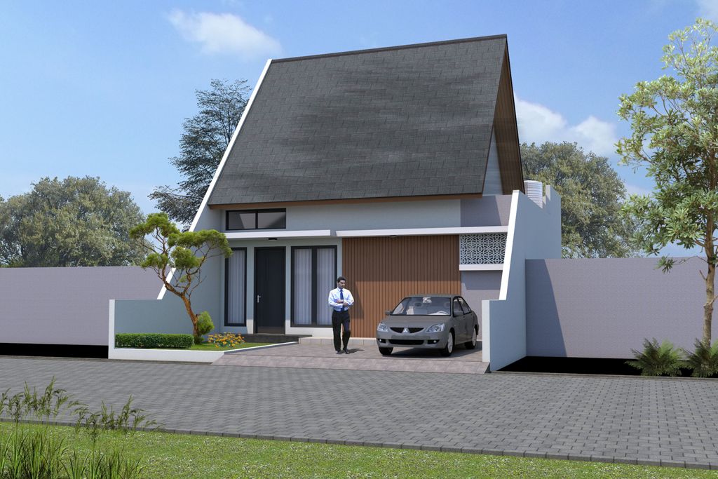 foto tampak rumah tipe 60 perumahan GREEN GARDEN RESIDENCE