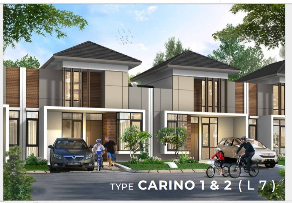 foto tampak rumah tipe CARINO 1 STD-STANDARD perumahan CITRA RAYA - GARDEN VILLE - CLUSTER GIRONA
