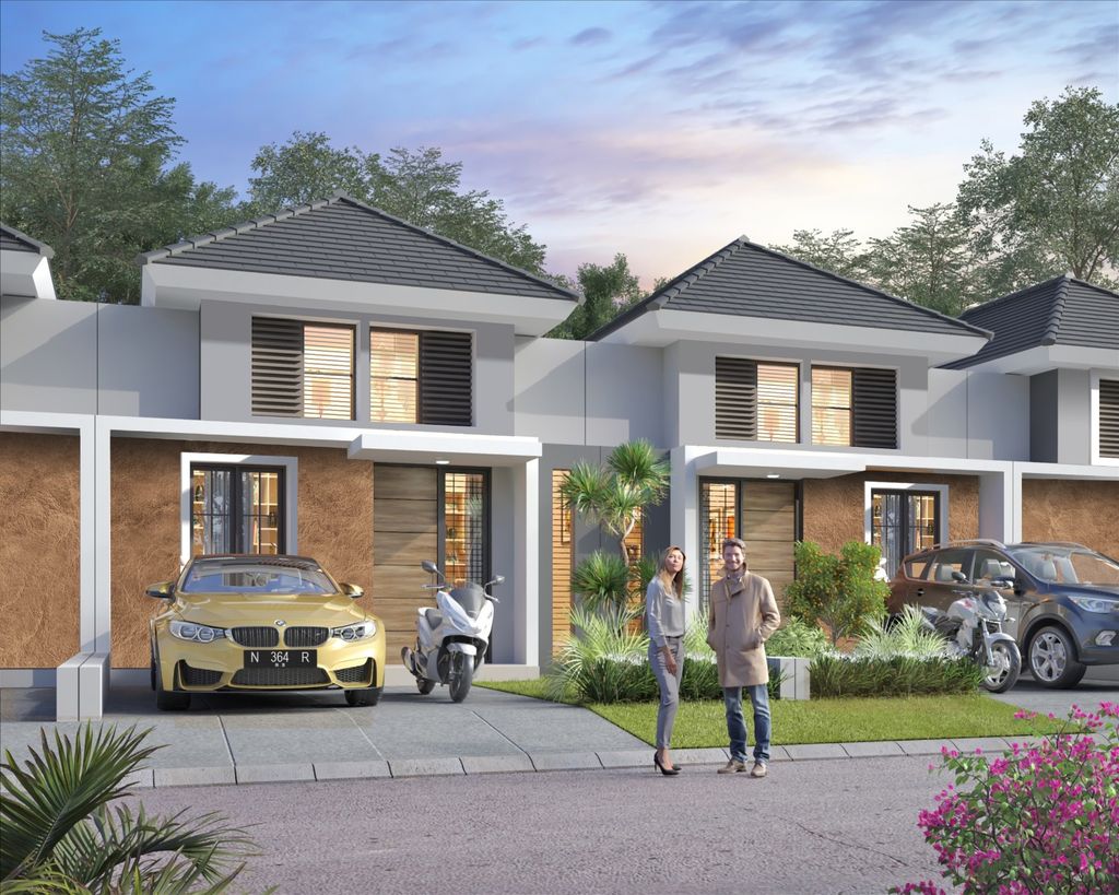 foto tampak rumah tipe CLUSTER LIMAS perumahan GRAND KENCANA 2