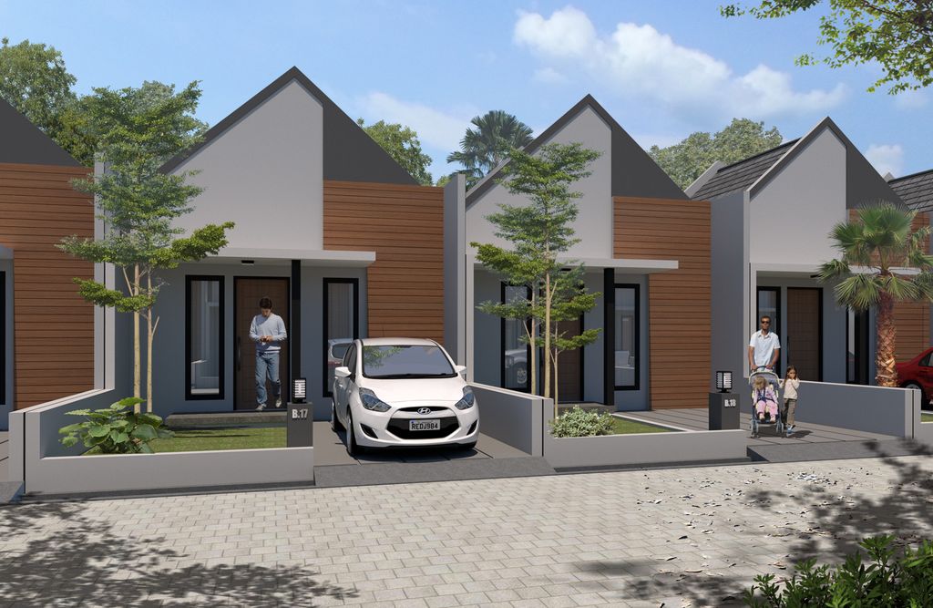 foto tampak rumah tipe 36 perumahan VILLA GADING RESIDENCE