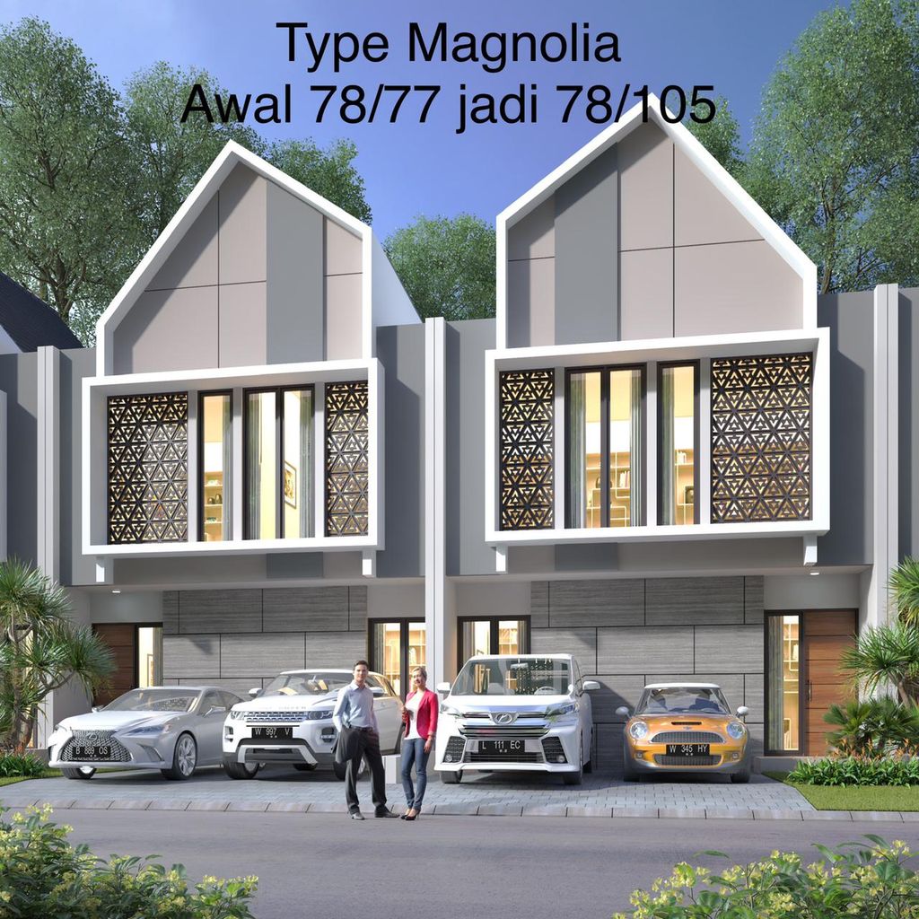 foto tampak rumah tipe MAGNOLIA perumahan SAFIRA JUANDA RESORT