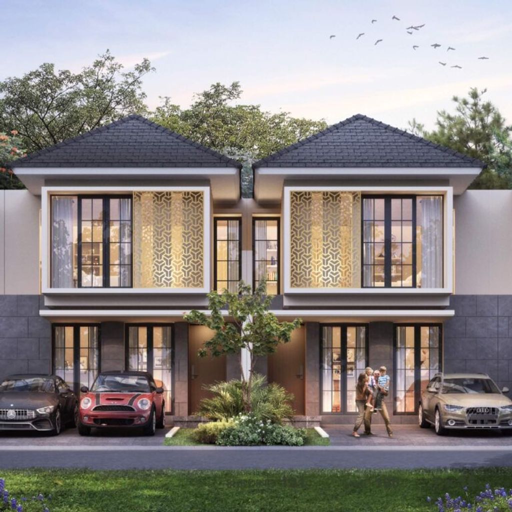 foto tampak rumah tipe Sierra Plus perumahan CITRALAND THE GREENLAKE SURABAYA