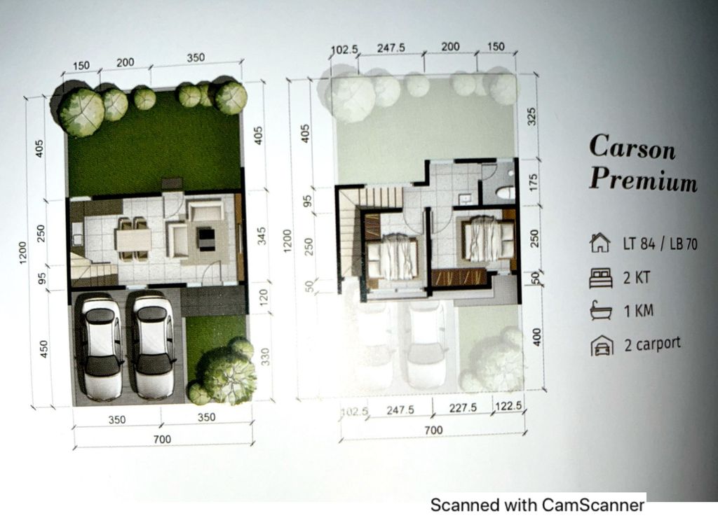 foto denah rumah tipe CARSON PREMIUM perumahan SKYVILLE RESIDENCE