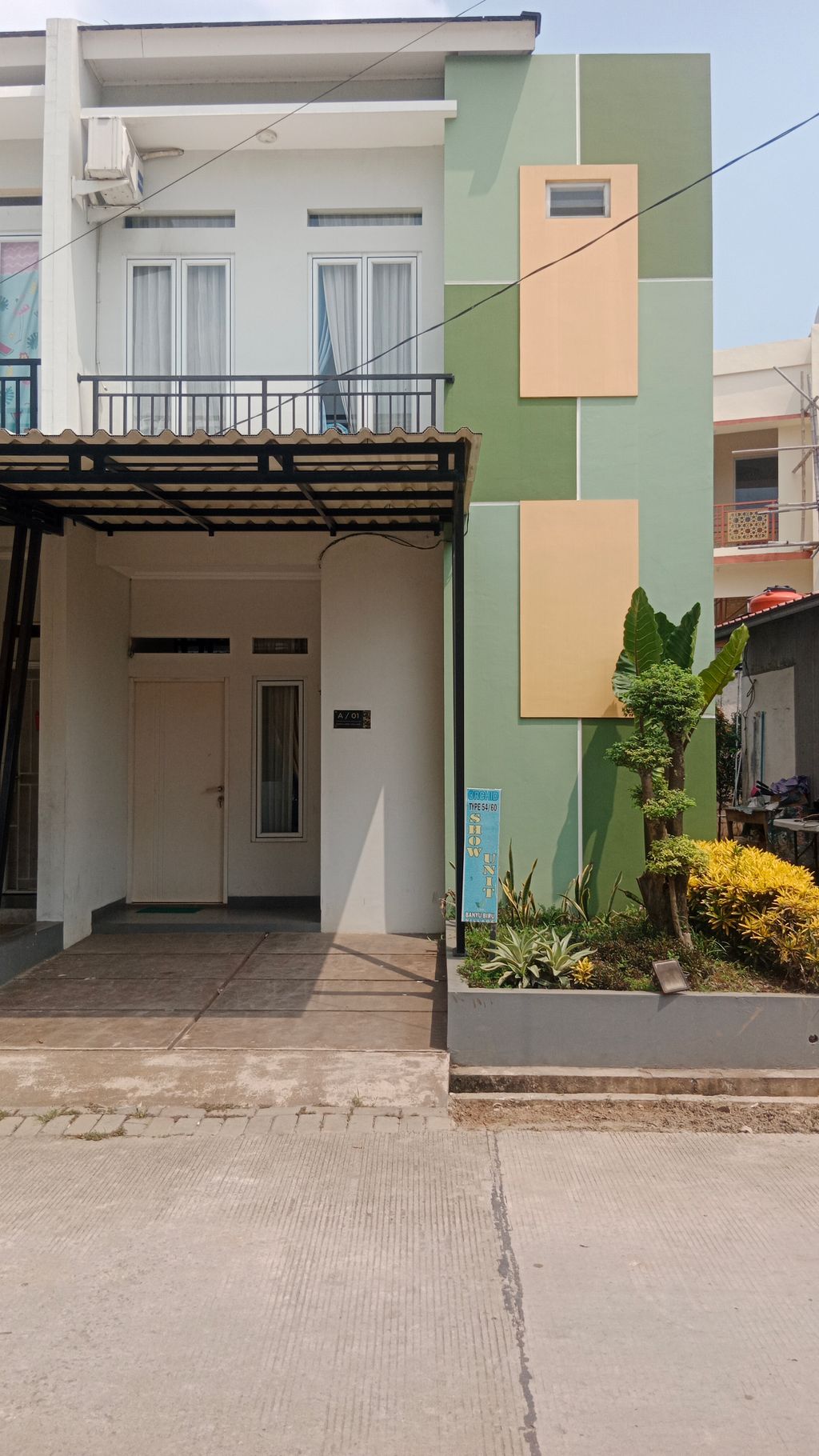 foto tampak rumah tipe ORCHID 54/60 perumahan CLUSTER BANYU BIRU VILLAGE