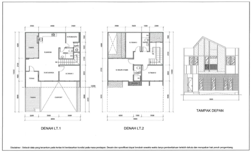foto denah rumah tipe GIANTI 9A - R PREMIUM perumahan SUMMARECON BANDUNG - CLUSTER GENOVA