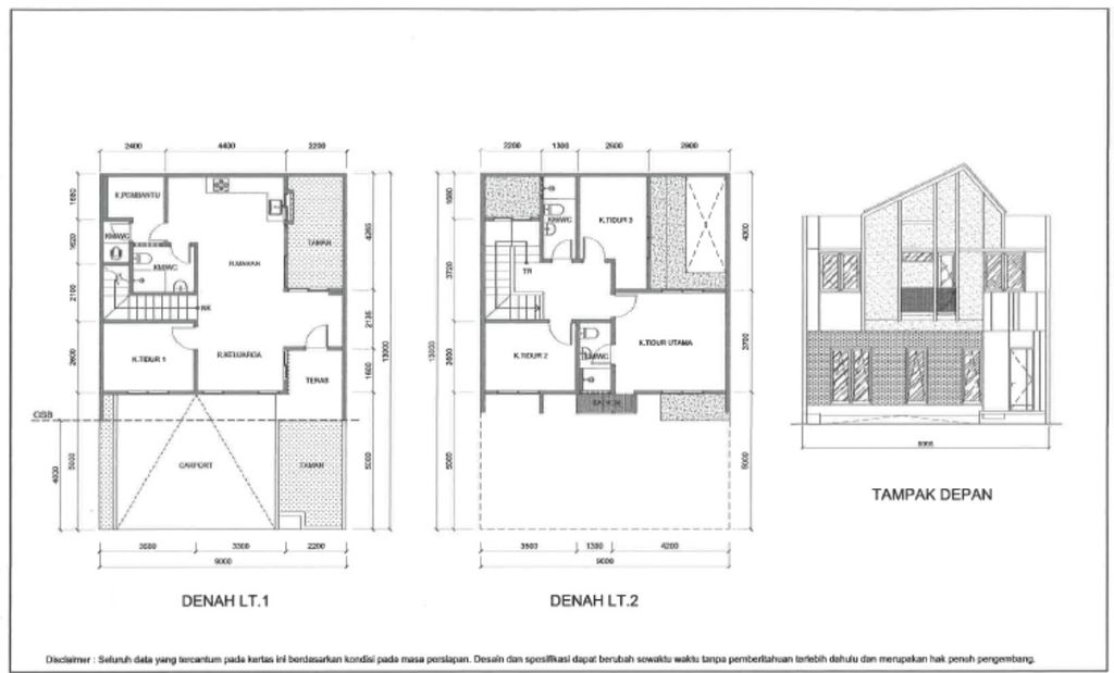 foto denah rumah tipe GIANTI 9A - L PREMIUM perumahan SUMMARECON BANDUNG - CLUSTER GENOVA