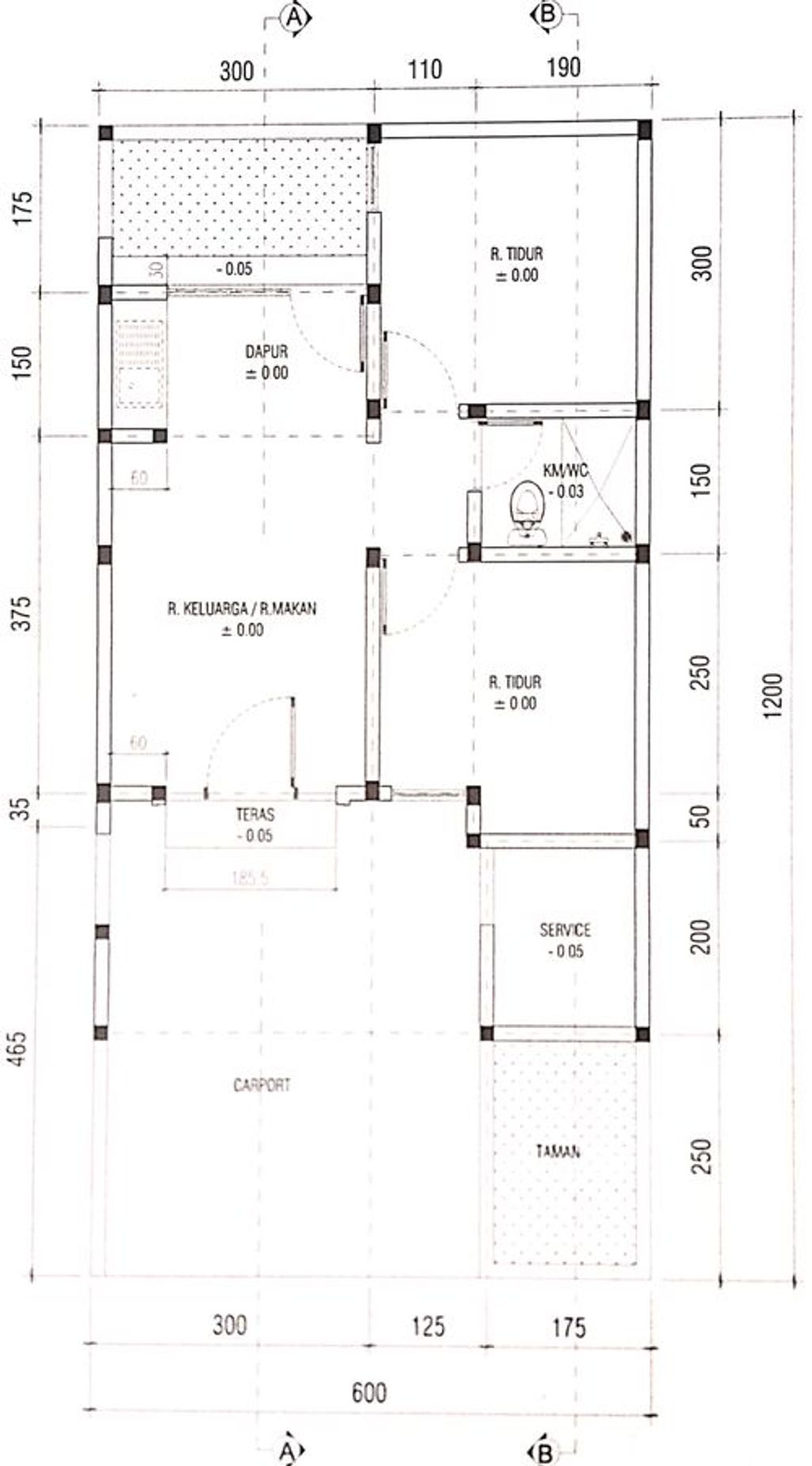 foto denah rumah tipe Tulip New 01 perumahan GRIANAN AGUNG