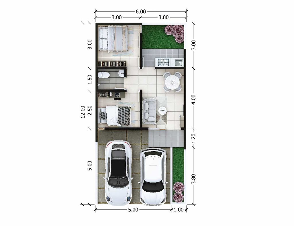 foto denah rumah tipe KANA perumahan Osaka Blossom