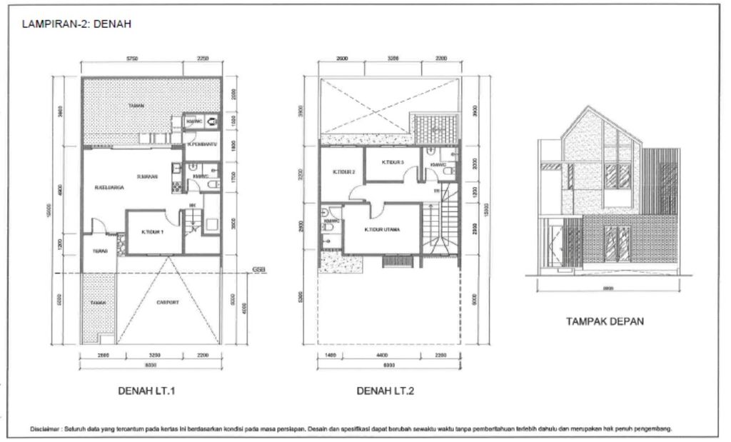 foto denah rumah tipe GAVINA 8B - R PREMIUM perumahan SUMMARECON BANDUNG - CLUSTER GENOVA