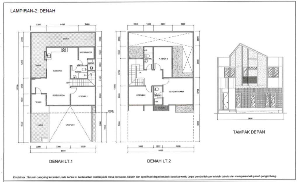 foto denah rumah tipe GAVINA 9B - R PREMIUM perumahan SUMMARECON BANDUNG - CLUSTER GENOVA