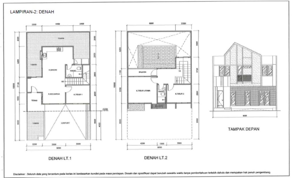 foto denah rumah tipe GAVINA 9B - R STANDAR perumahan SUMMARECON BANDUNG - CLUSTER GENOVA