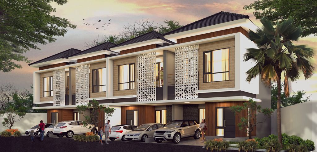 foto tampak rumah tipe verde perumahan Alana Signature