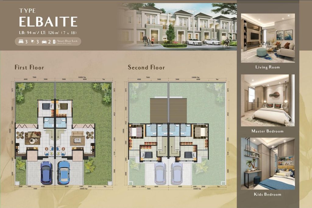foto denah rumah tipe ELBAITE-BLOK E02 NO. 26 perumahan Citra Garden Aneka