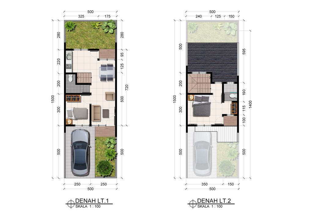 foto denah rumah tipe ROSE perumahan Green Park Residence