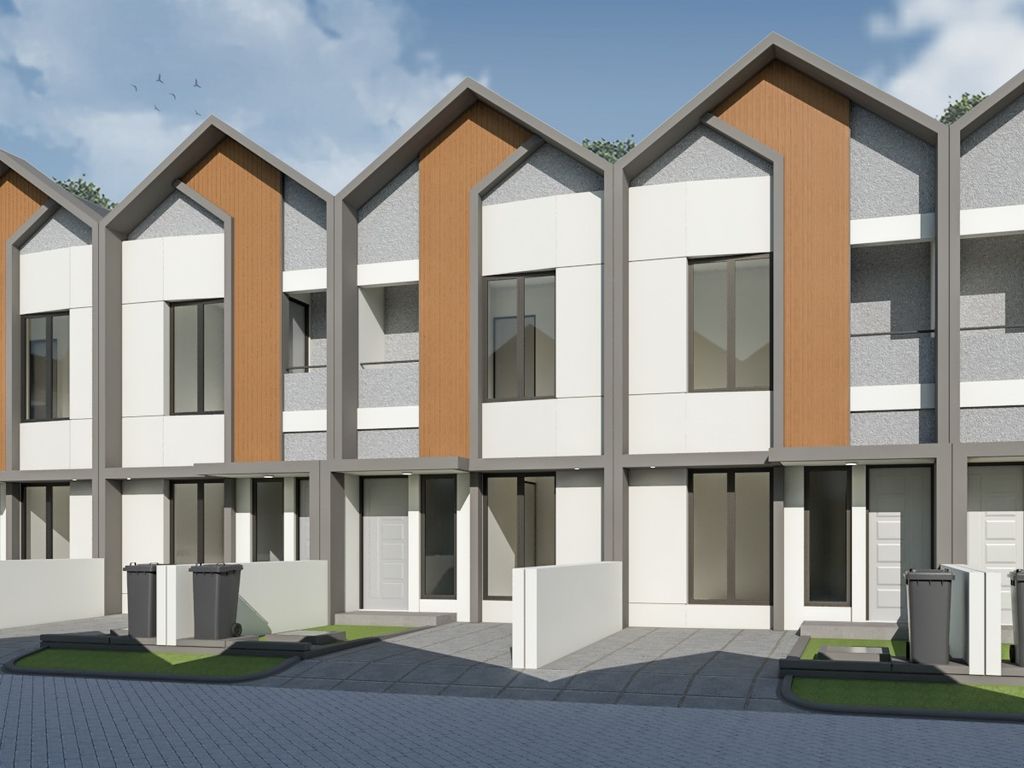 foto tampak rumah tipe TULIP FASAD BARU perumahan Green Park Residence