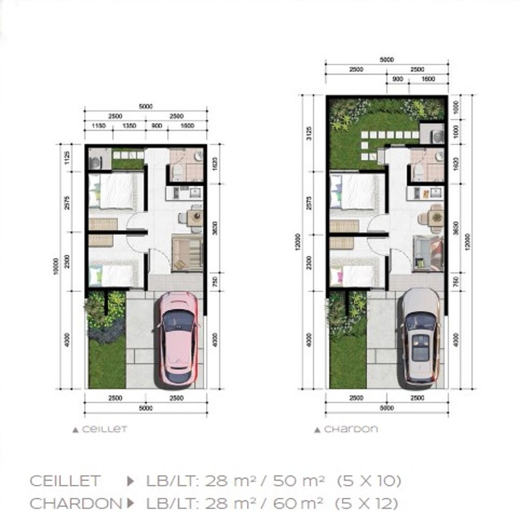 foto denah rumah tipe CEILLET perumahan JO CITRA GARDEN SERPONG
