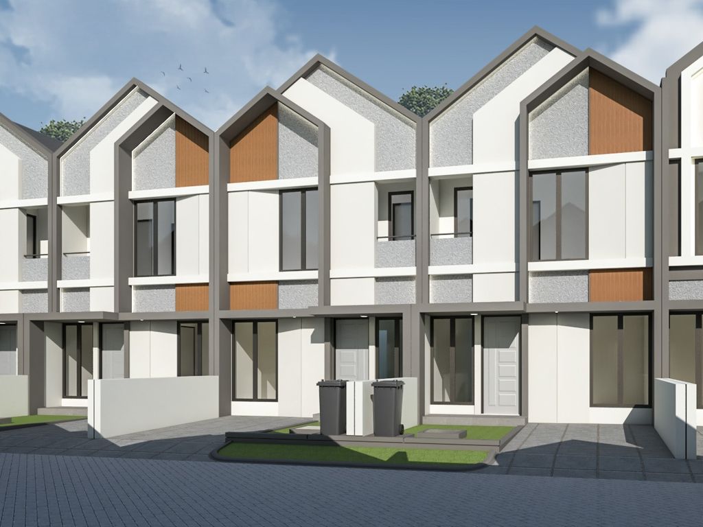 foto tampak rumah tipe ROSE FASAD BARU perumahan Green Park Residence