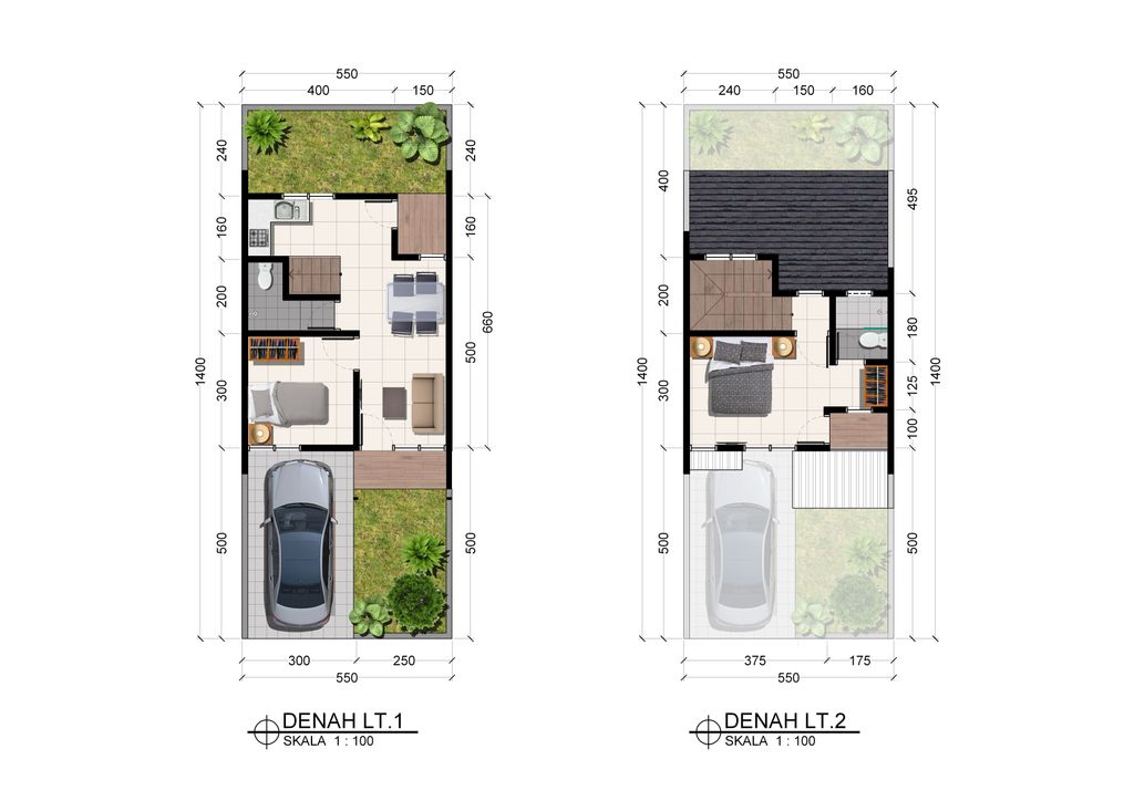foto denah rumah tipe ROSE FASAD BARU perumahan Green Park Residence