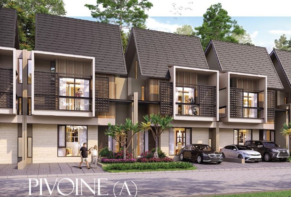 foto tampak rumah tipe PIVOINE perumahan JO CITRA GARDEN SERPONG