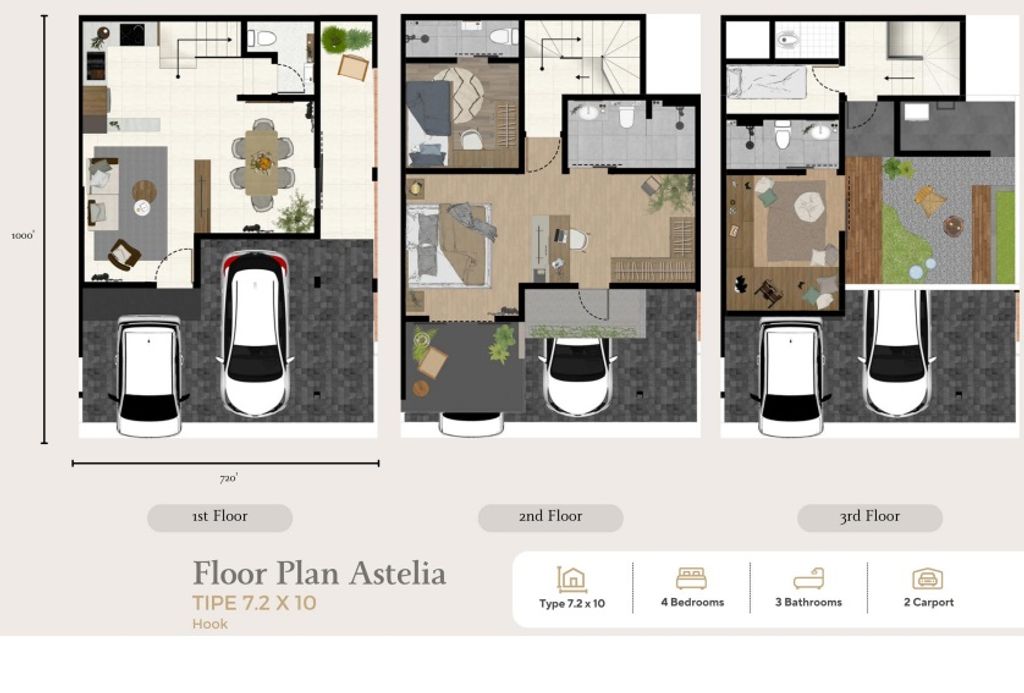 foto denah rumah tipe A1 perumahan The Astelia