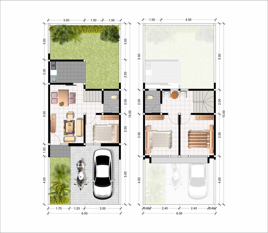 foto denah rumah tipe MALLOW perumahan SAFIRA GARDEN