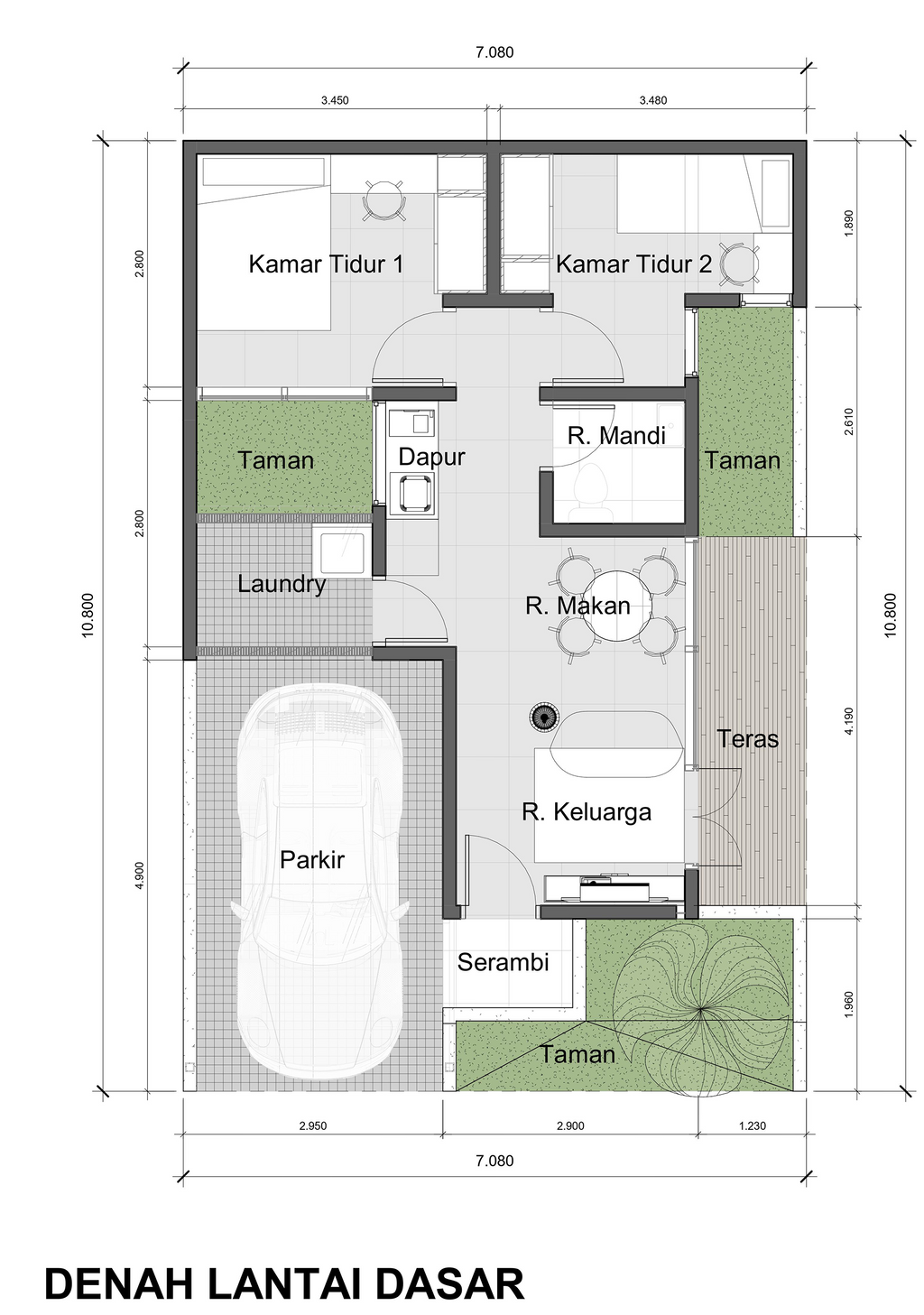 foto denah rumah tipe A perumahan The Royal Harmony