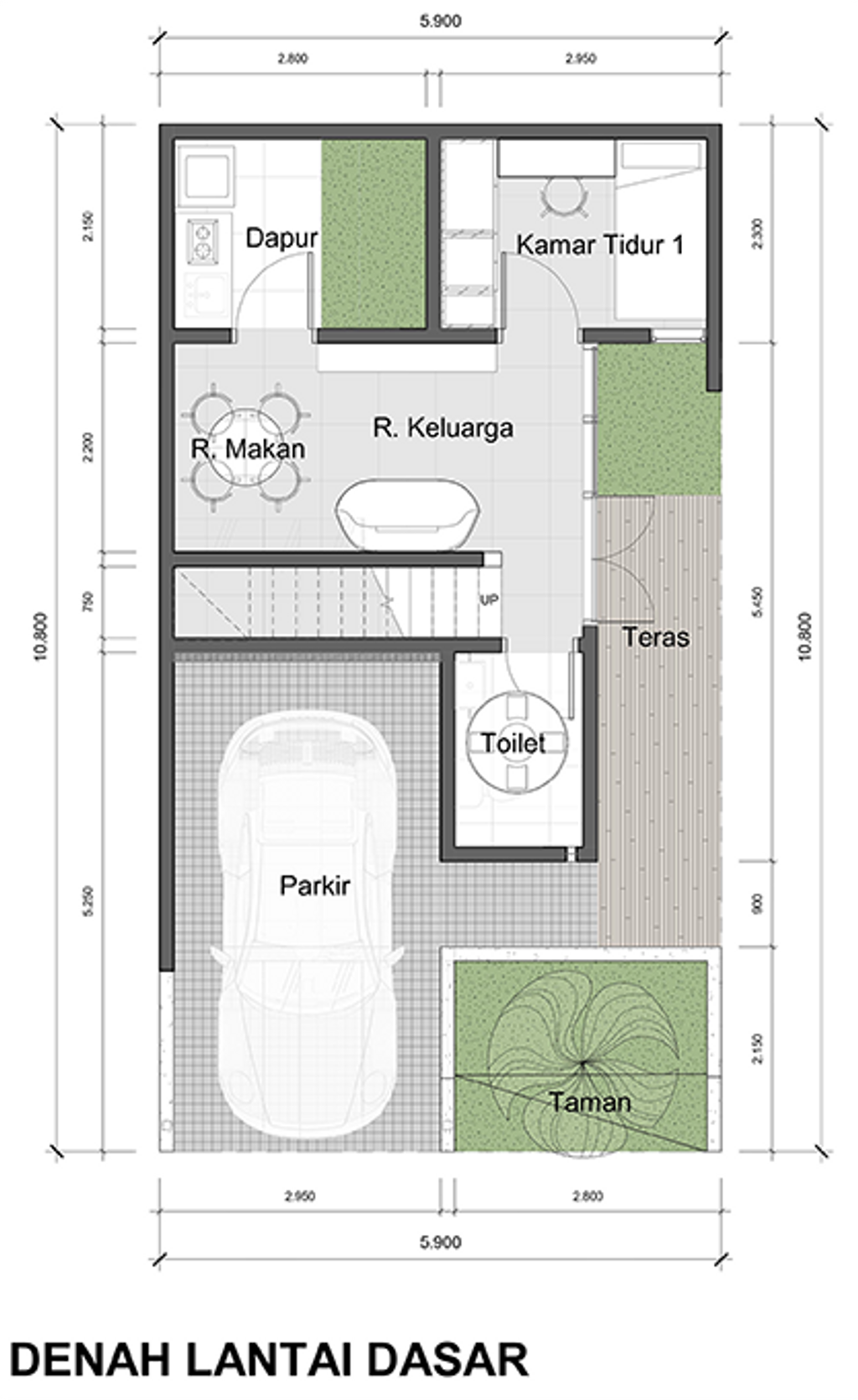 foto denah rumah tipe AM perumahan The Royal Harmony