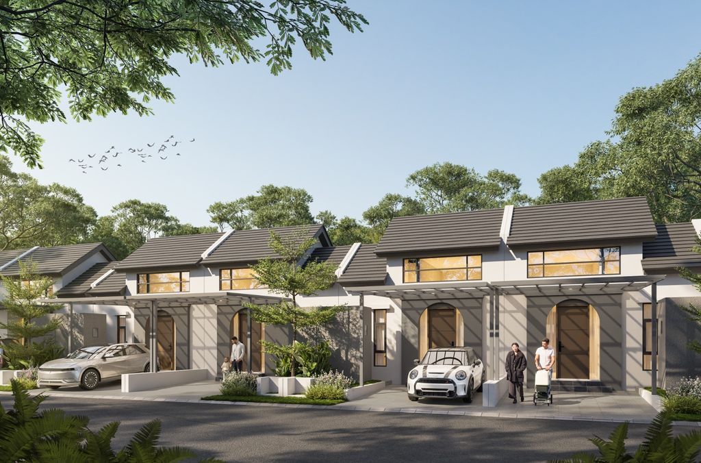 foto tampak rumah tipe BARLEY A perumahan CITRAHARMONI - CLUSTER CAMBRIDGE