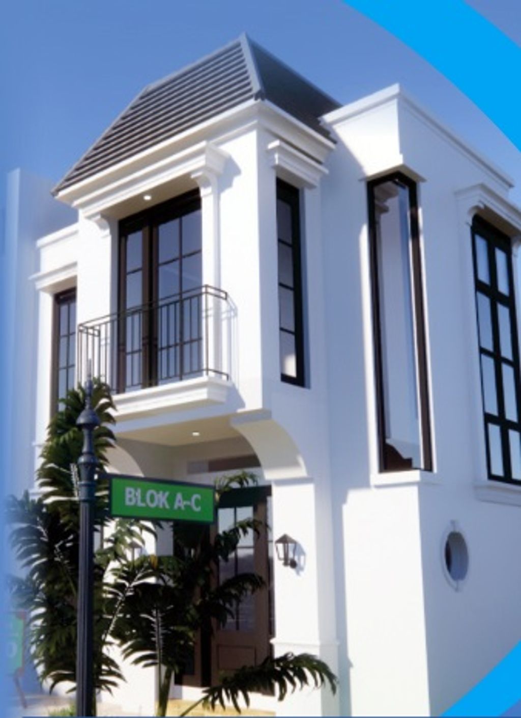 foto tampak rumah tipe Premium 35/83 perumahan Fiffa Square