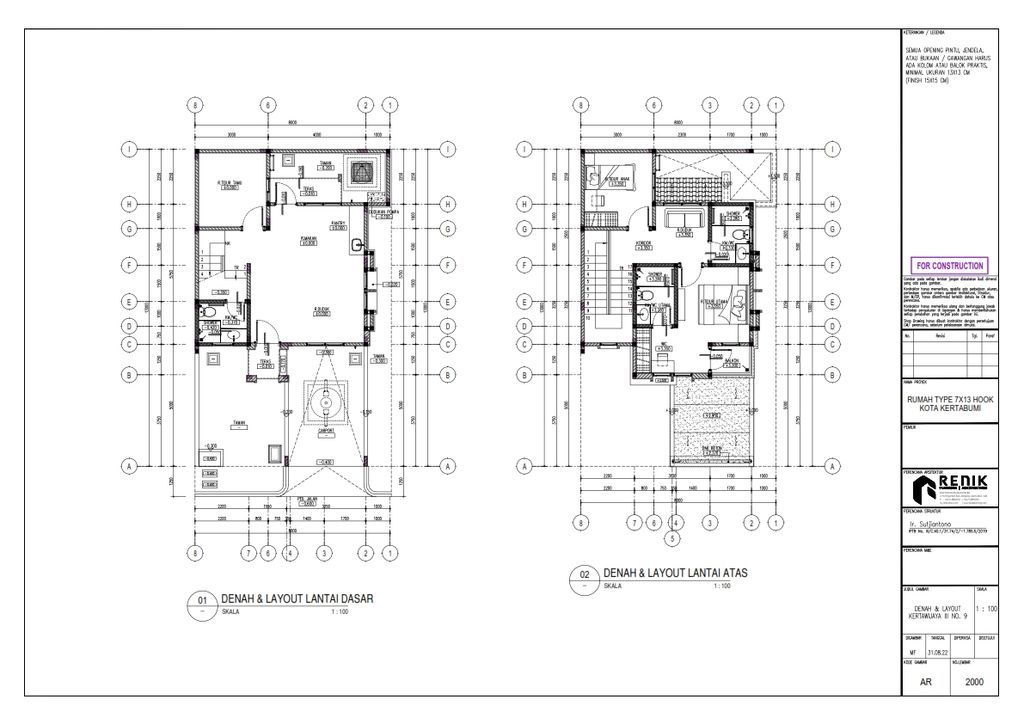 foto denah rumah tipe Kertawijaya III No. 9 perumahan Kota Kertabumi Karawang Barat