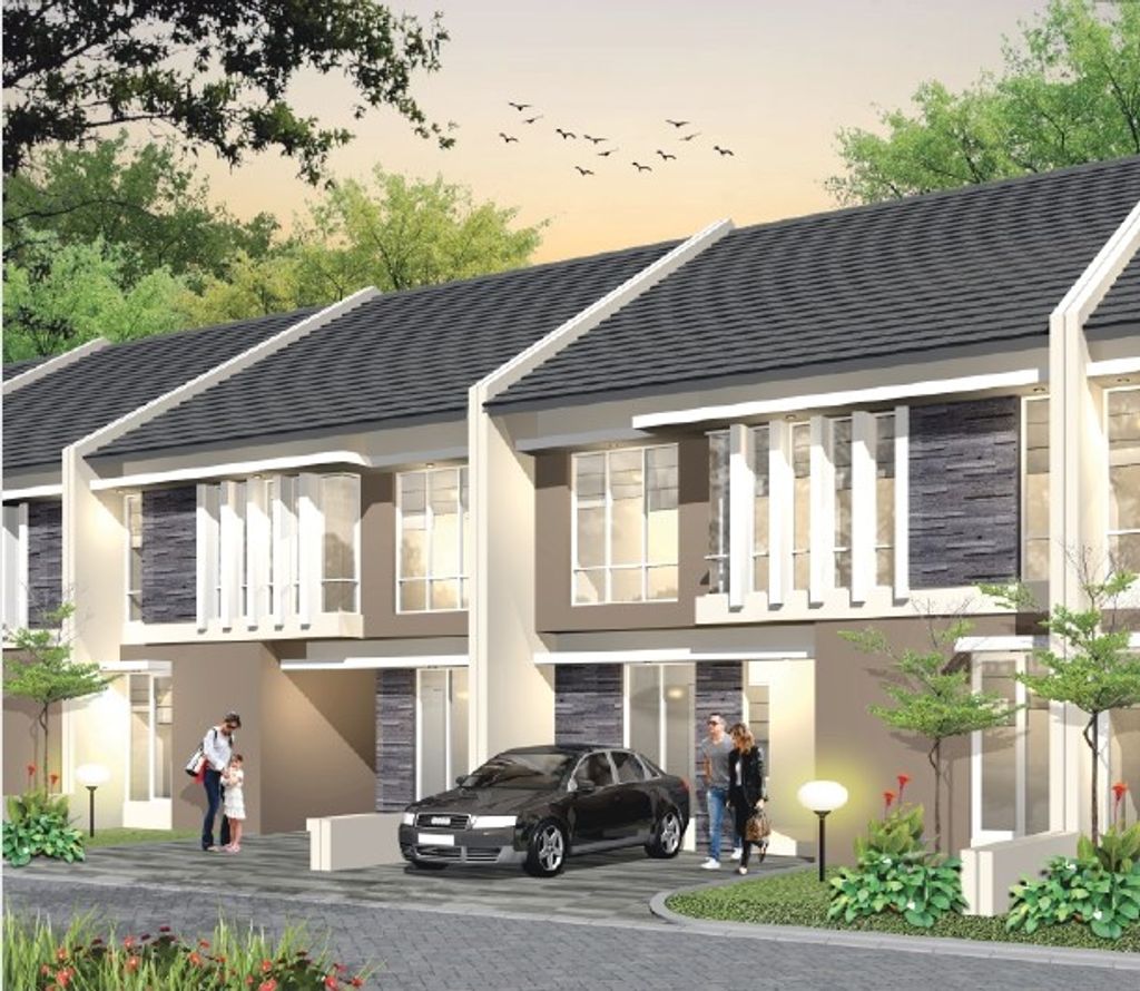 foto tampak rumah tipe CENDANA 95/159 perumahan SEMARANG BIZPARK REGENCY (MADUKORO REGENCY)