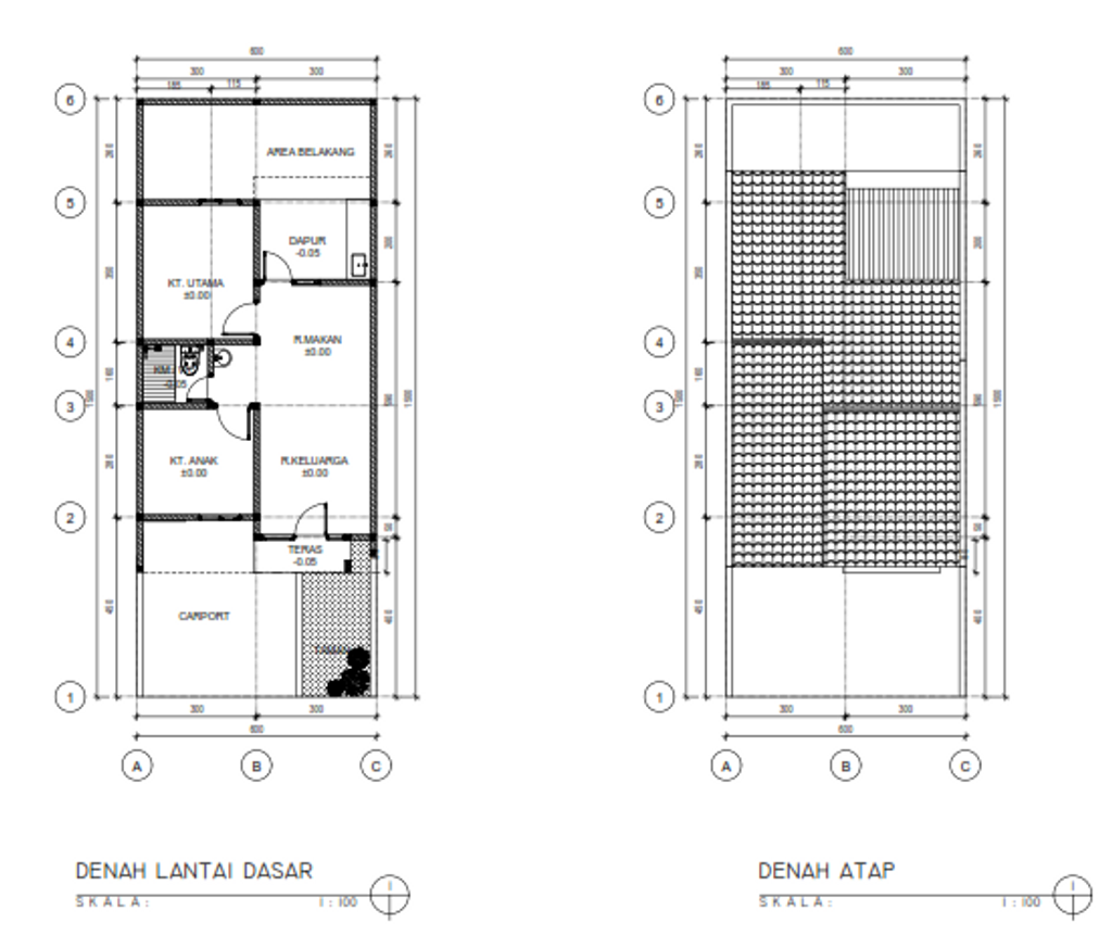 foto denah rumah tipe 50/90 perumahan The Awani Residence 3