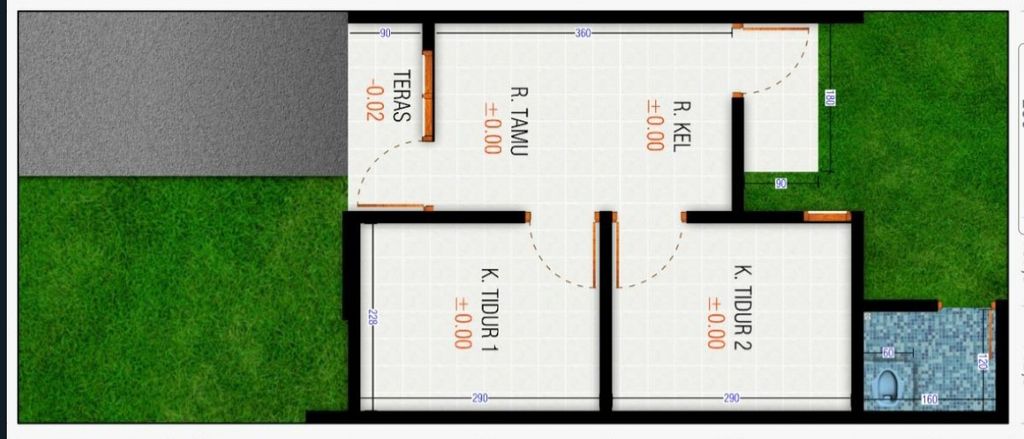 foto denah rumah tipe 30 perumahan GRIYA SEJAHTERA PARK JIWAN