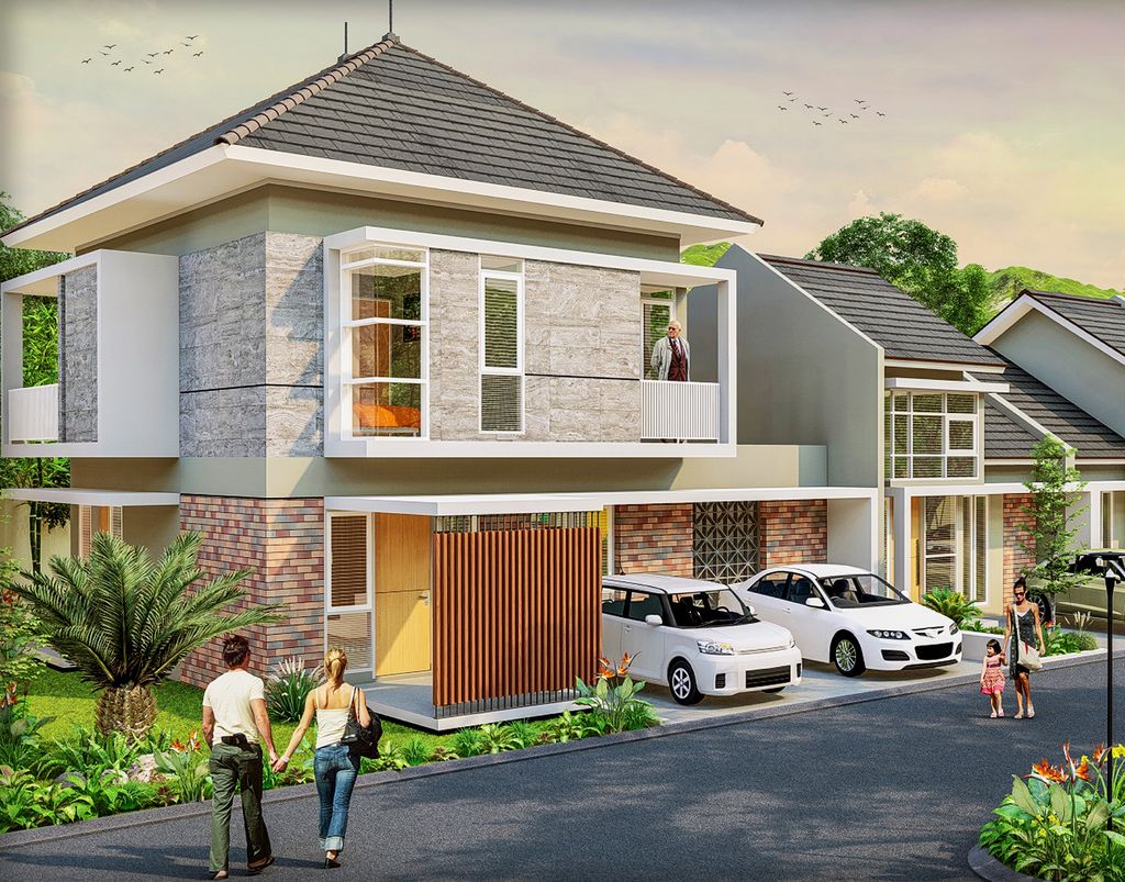 foto tampak rumah tipe 120/195 perumahan The Awani Residence 3
