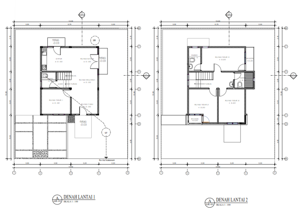 foto denah rumah tipe 120/195 perumahan The Awani Residence 3