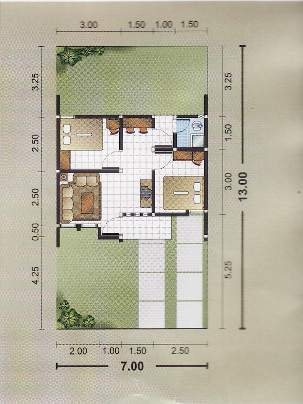 foto denah rumah tipe 36 perumahan PERUMAHAN CITRA CITY RESIDENCE