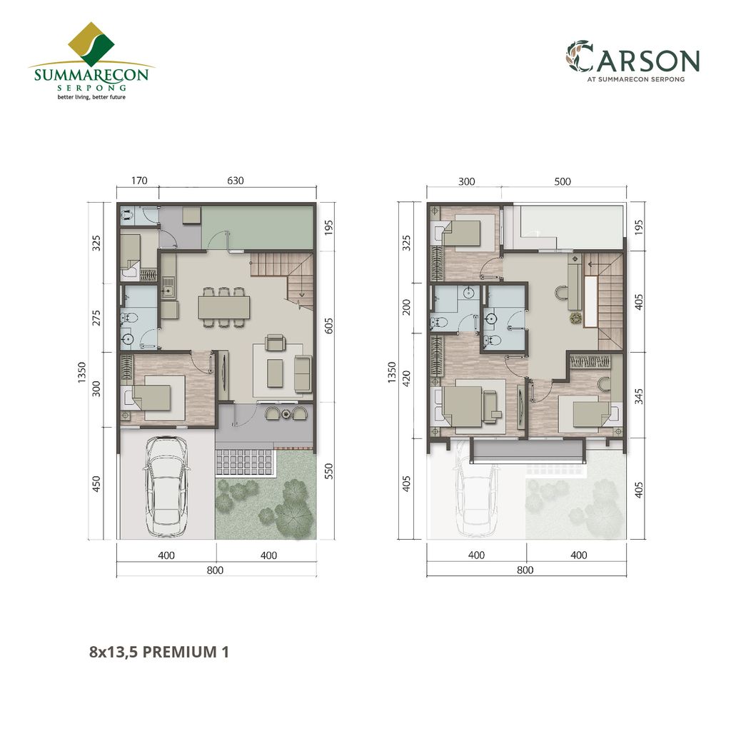 foto denah rumah tipe L8 IRR Premium 1 perumahan CLUSTER CARSON
