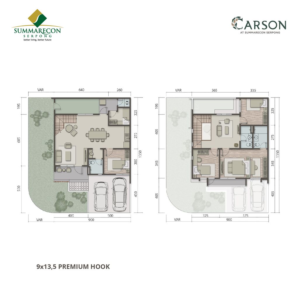foto denah rumah tipe L9 HOOK Premium perumahan CLUSTER CARSON