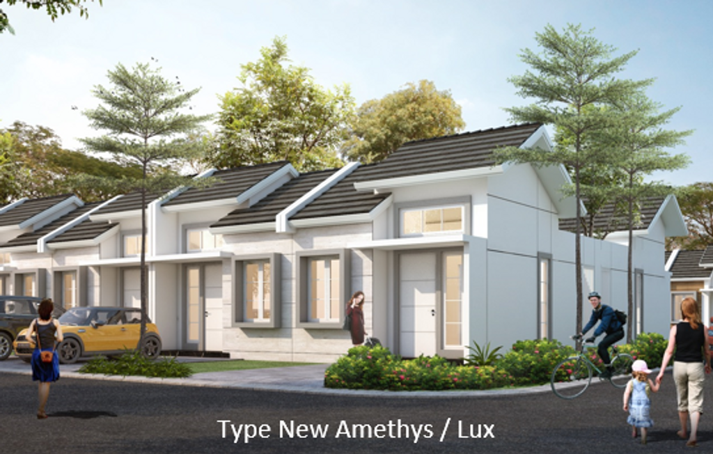 foto tampak rumah tipe NEW AMETHYST LUX perumahan EMERALD NEOPOLIS - CLUSTER NEOPARK
