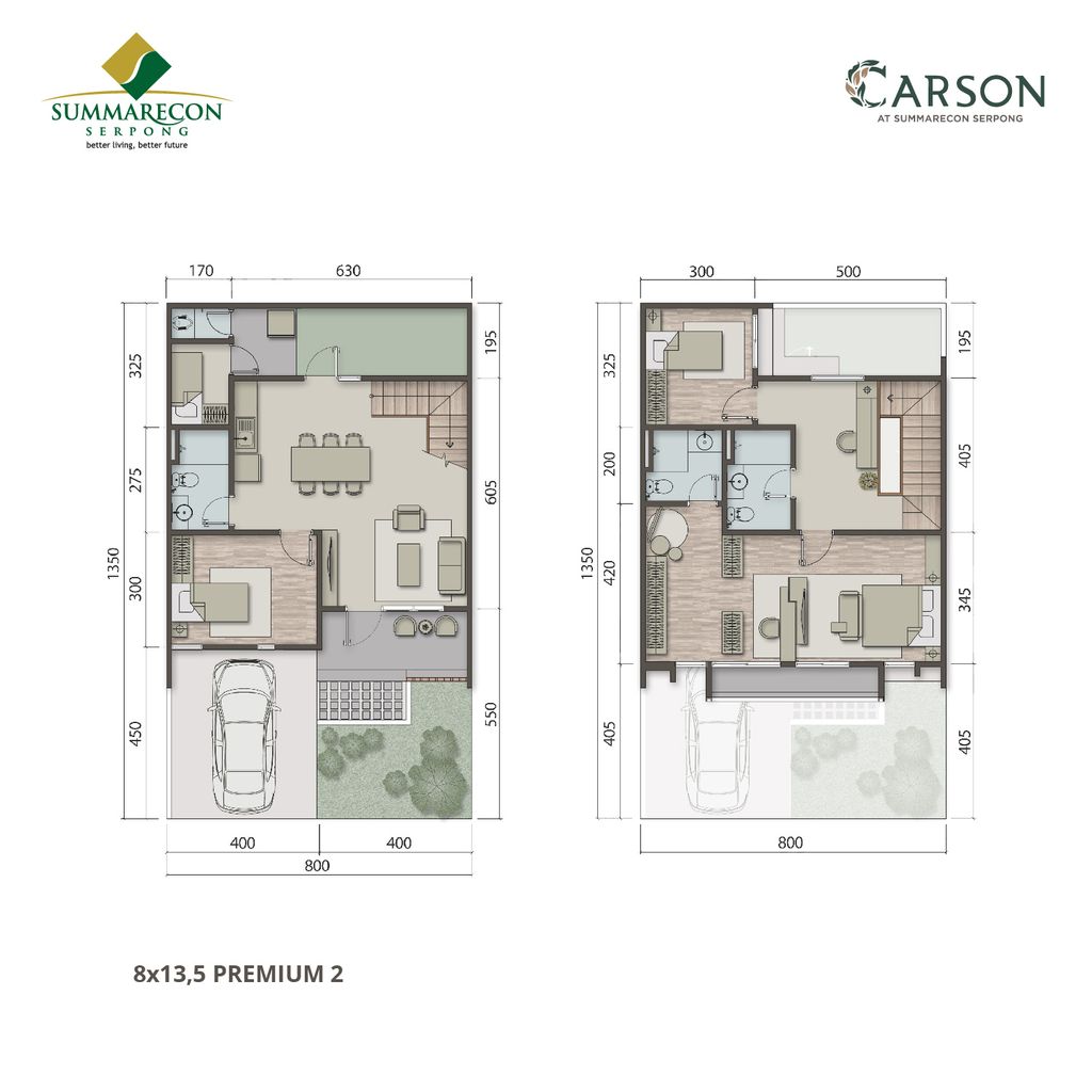 foto denah rumah tipe L8 STD Premium 2 perumahan CLUSTER CARSON