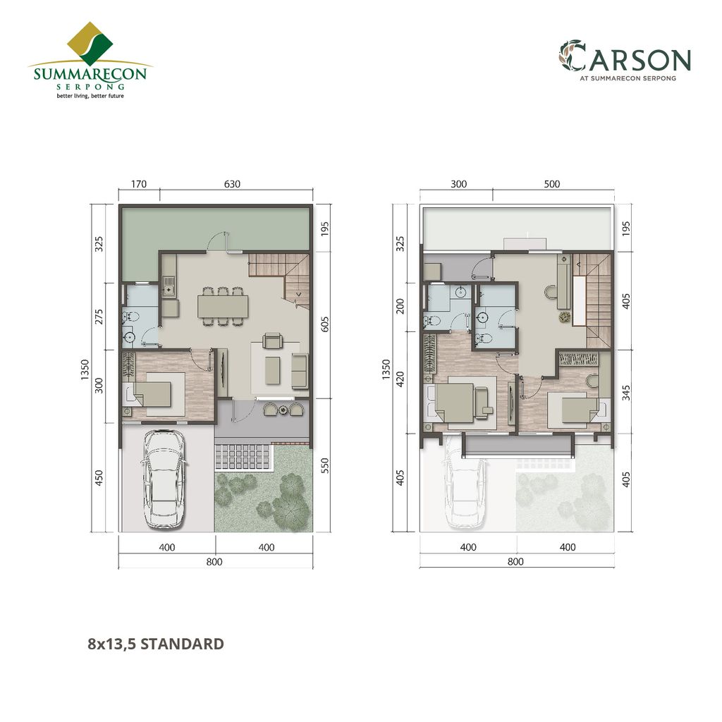 foto denah rumah tipe L8 STD Standard perumahan CLUSTER CARSON