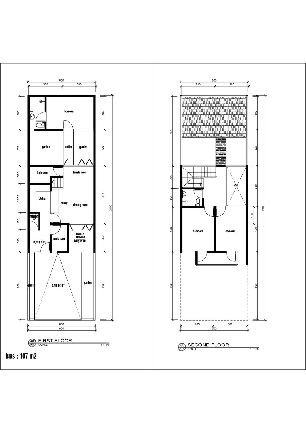 foto denah rumah tipe Gracia perumahan PURI BOTANICAL - BLOCK K MAGNOLIA