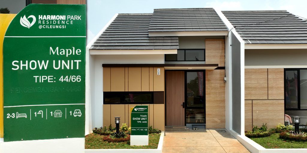 foto tampak rumah tipe MAPLE STANDAR perumahan HARMONI PARK RESIDENCE