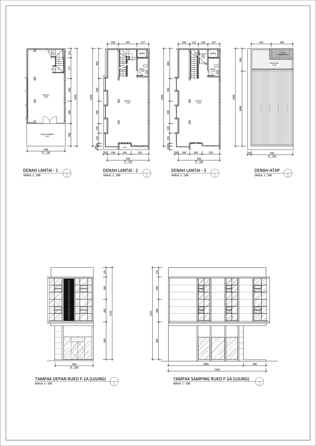 foto denah rumah tipe Ruko F 65/211 perumahan Ruko Paskal Hyper Square