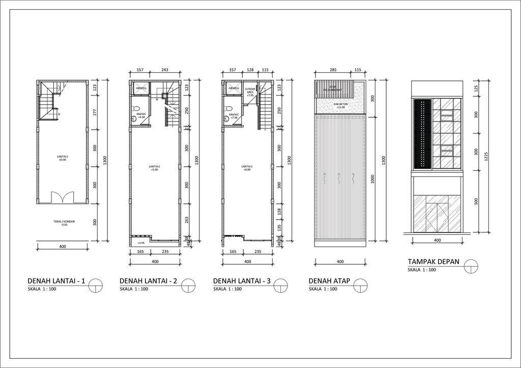 foto denah rumah tipe Ruko F (52/156) perumahan Ruko Paskal Hyper Square