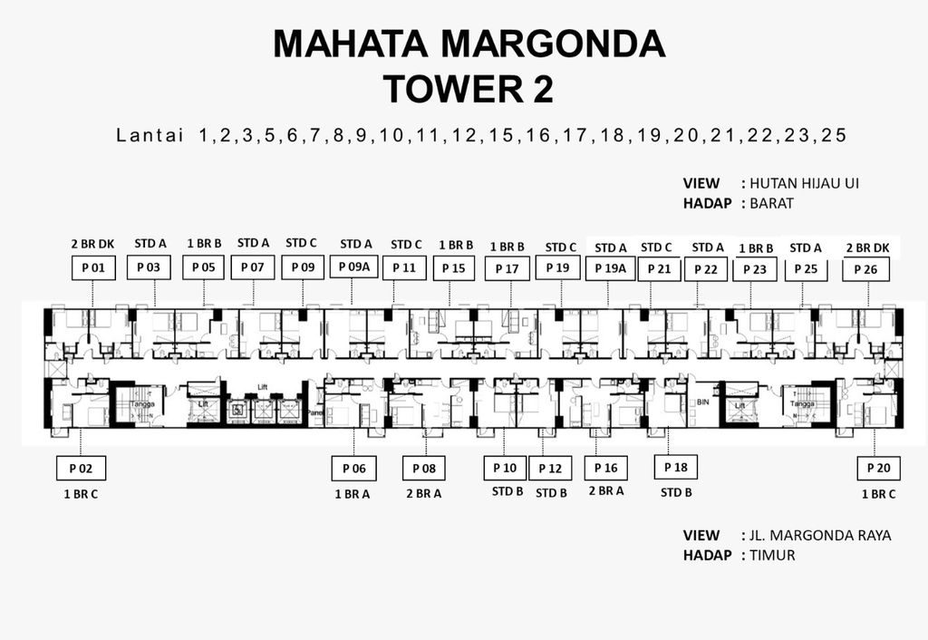 foto denah rumah tipe Studio A perumahan PERUMNAS SAMESTA MAHATA MARGONDA