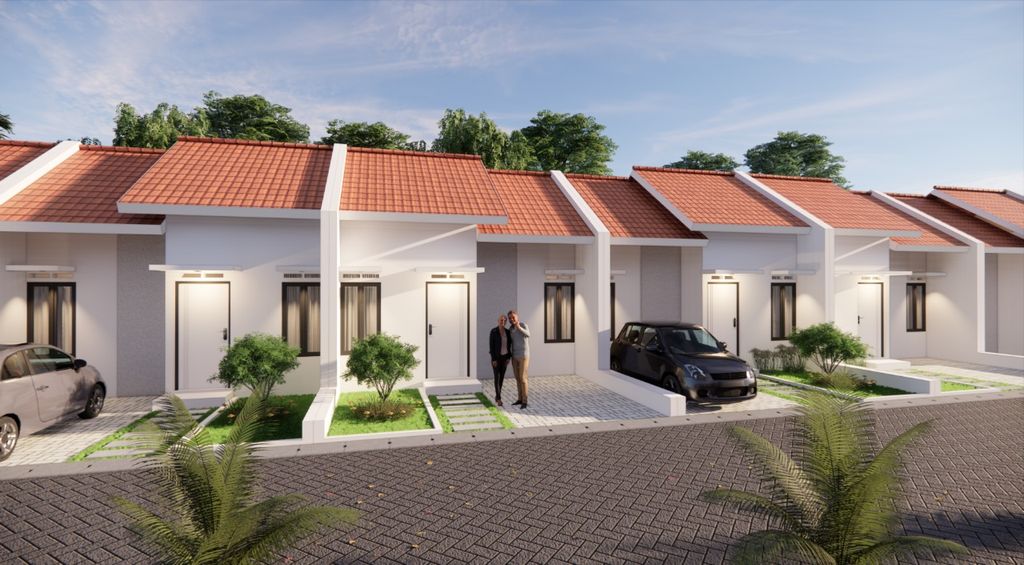 foto tampak rumah tipe AVANTI perumahan Madanaya Residence Batang