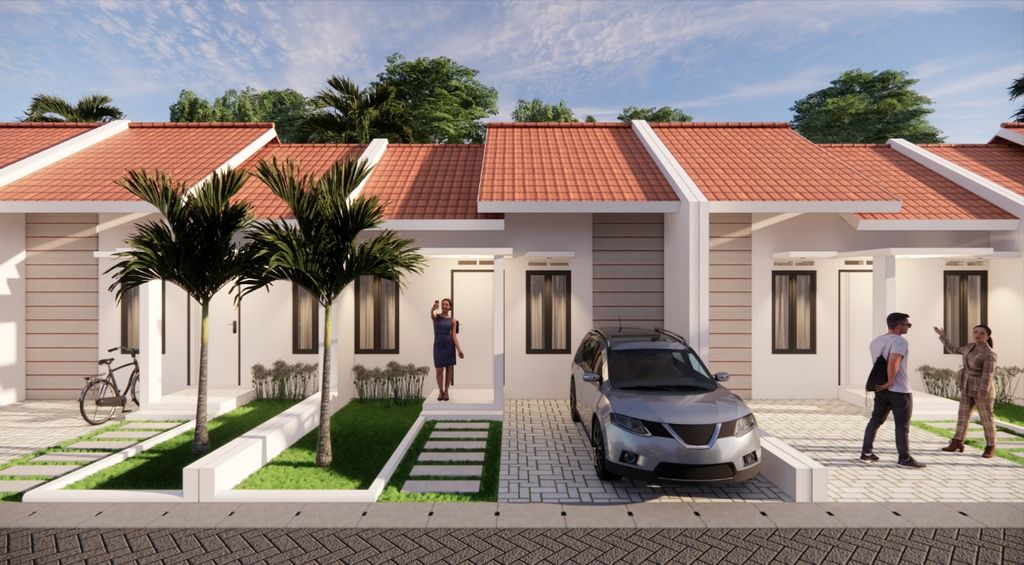 foto tampak rumah tipe ARAMITHA perumahan Madanaya Residence Batang