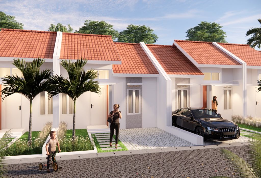 foto tampak rumah tipe AMARILIS perumahan Madanaya Residence Batang
