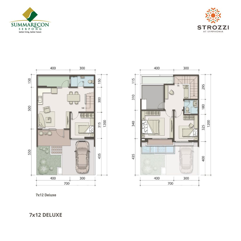 foto denah rumah tipe L7 STD Deluxe perumahan CLUSTER STROZZI